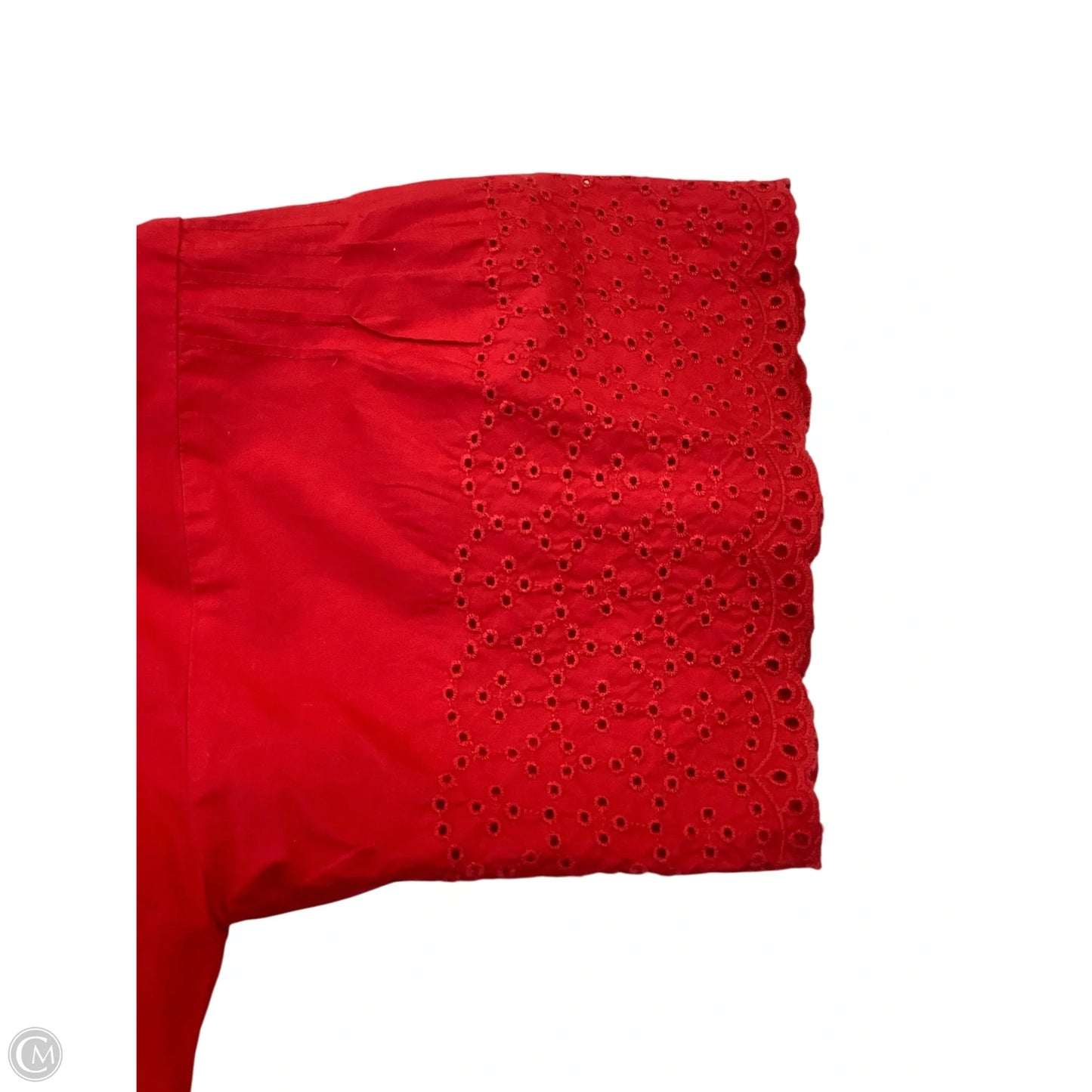 Blouse Short Sleeve By J. Crew In Red, Size: S