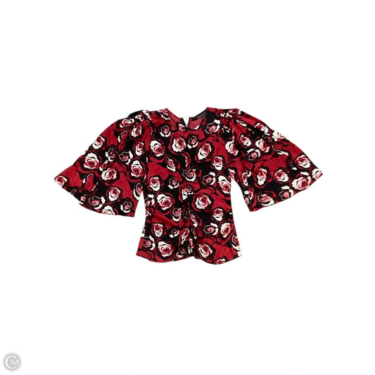 Top Long Sleeve By White House Black Market In Red, Size: Xs