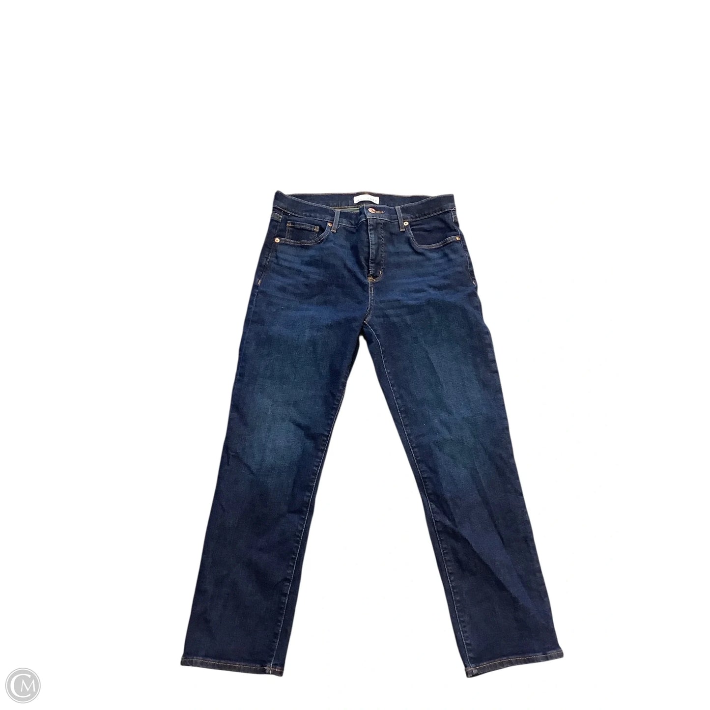 Jeans Straight By Loft In Blue Denim, Size: 10