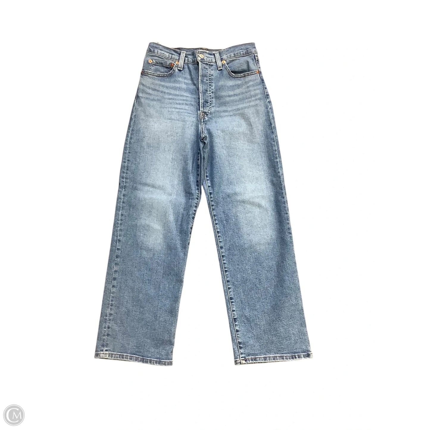 Jeans Straight By Levis In Blue Denim, Size: 6