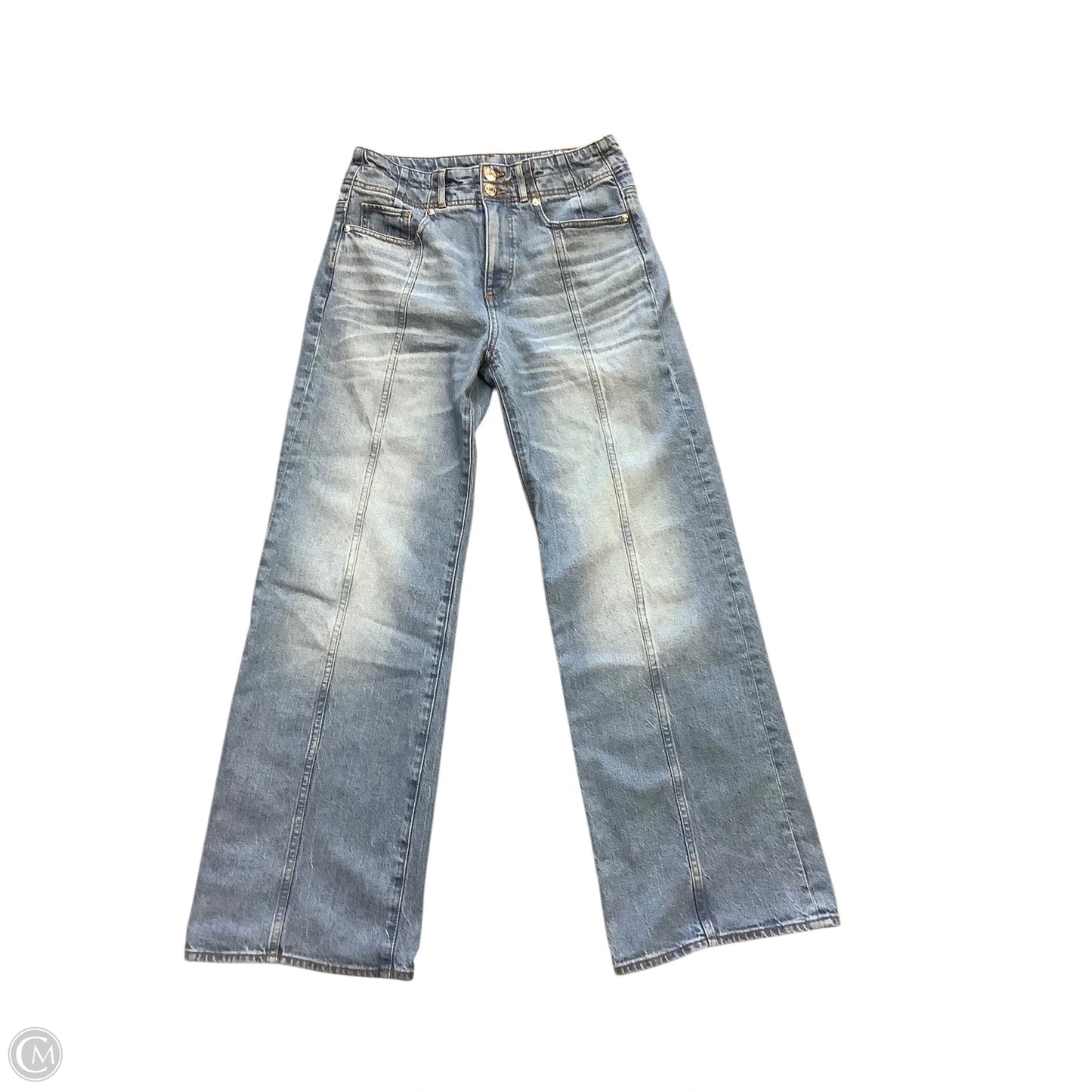 Jeans Wide Leg By Loft In Blue Denim, Size: 4