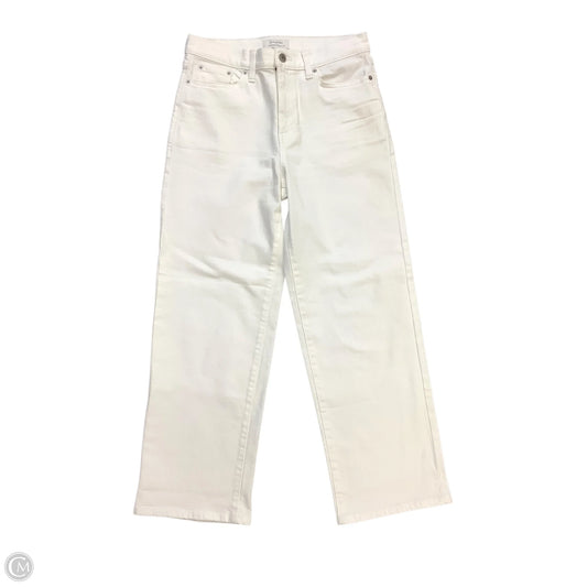 Jeans Straight By Banana Republic In White, Size: 6