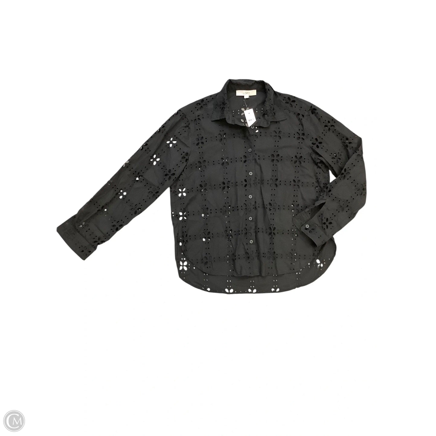 Top Long Sleeve Basic By Loft In Black, Size: Xs