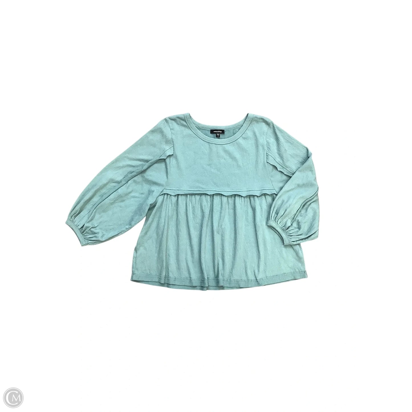 Top Long Sleeve Basic By Mittoshop In Aqua, Size: S