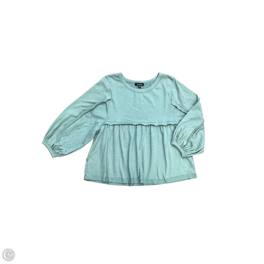 Top Long Sleeve Basic By Mittoshop In Aqua, Size: S
