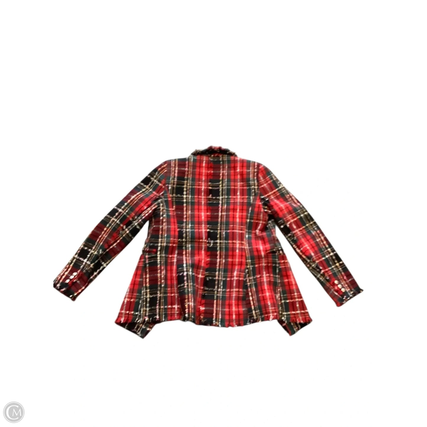 Blazer By Rachel Zoe In Plaid Pattern, Size: S