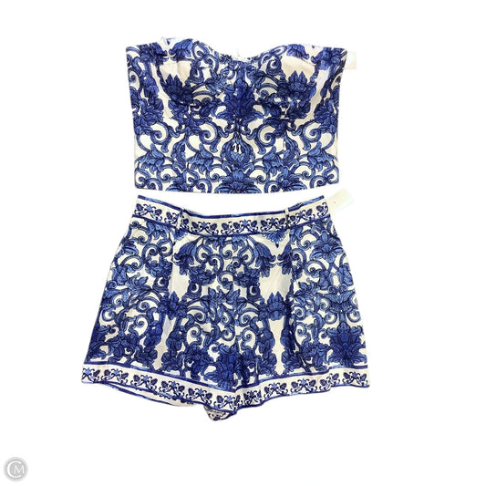 Shorts Set By Antonio Melani In Blue & White, Size: Top sz 12, Shorts sz 10