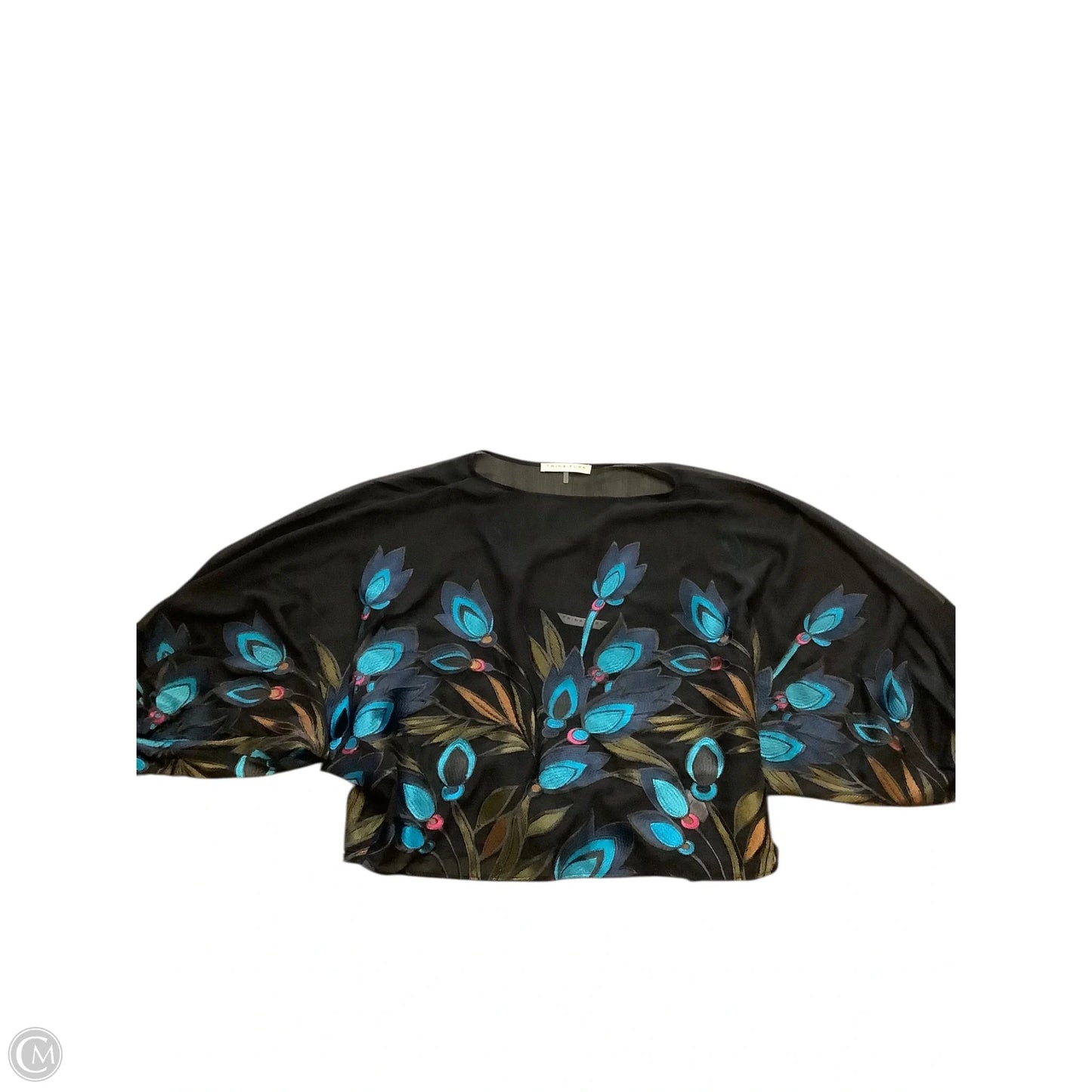 Blouse Long Sleeve By Trina Turk In Black, Size: L