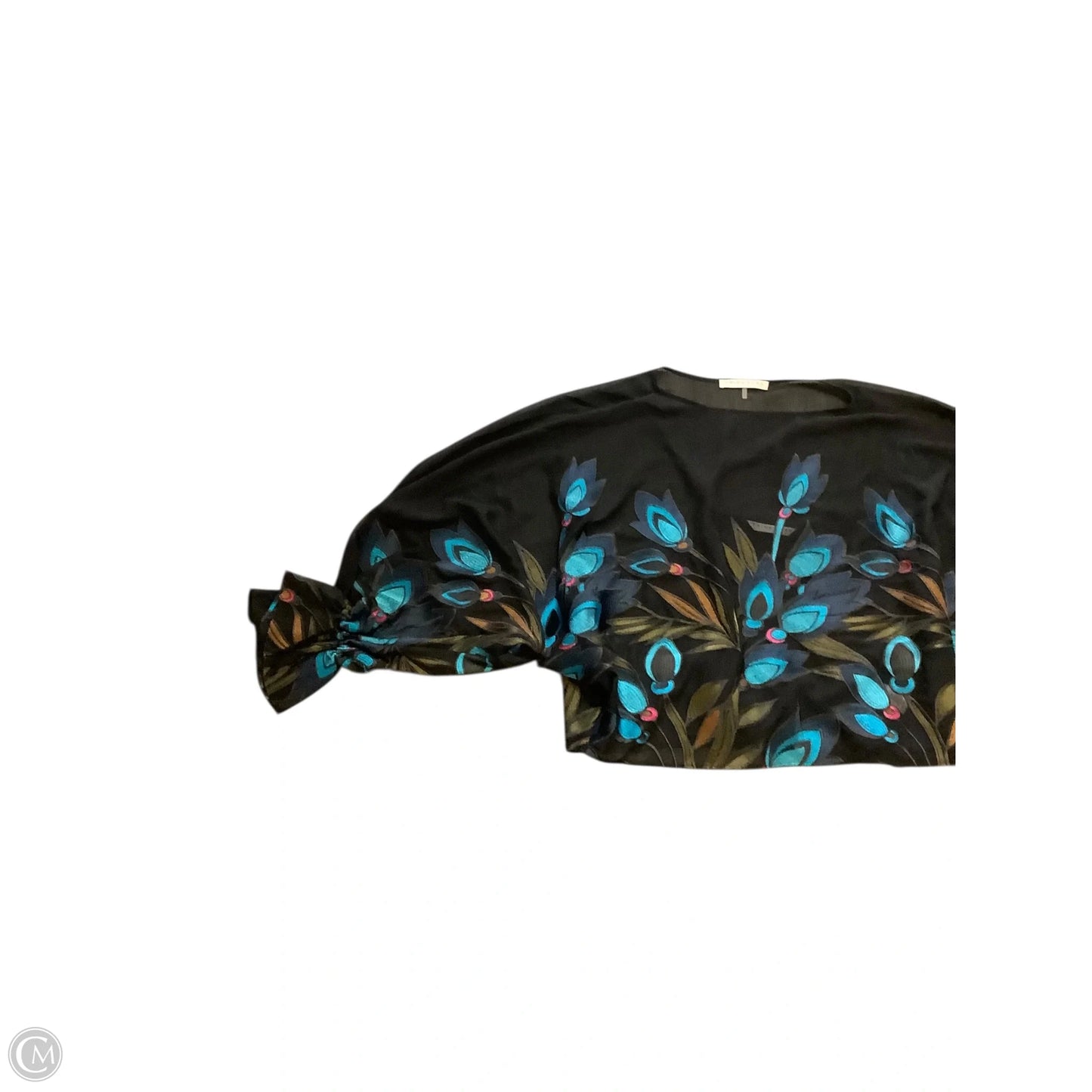 Blouse Long Sleeve By Trina Turk In Black, Size: L