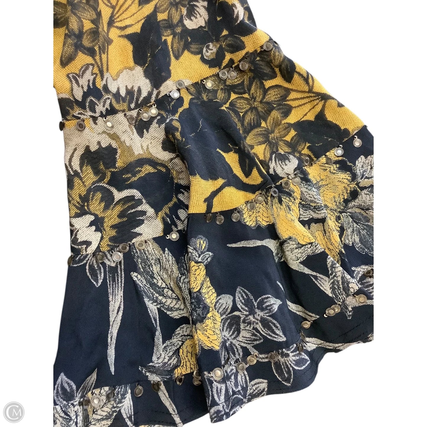 Blouse Long Sleeve By Cmb In Gold, Size: L