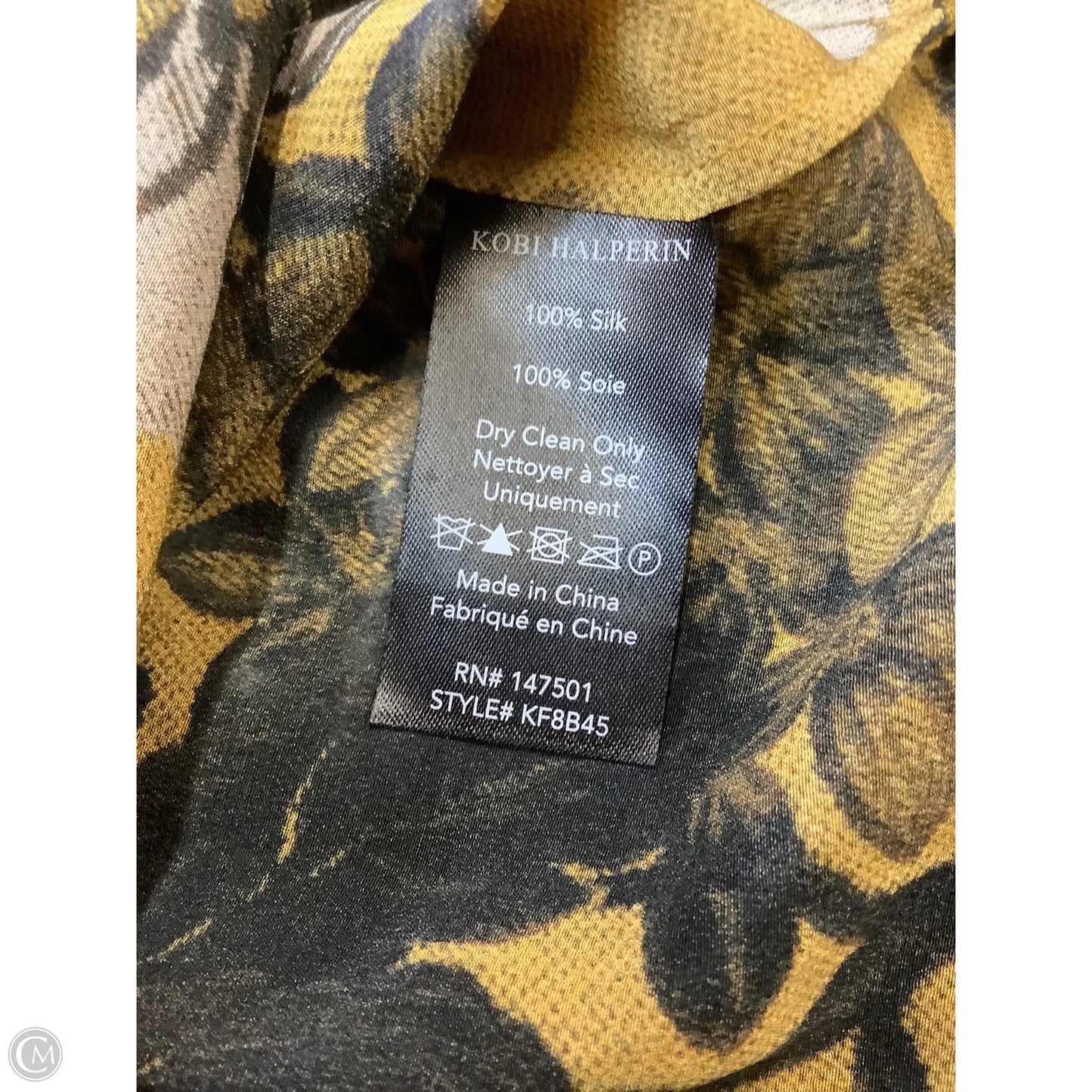 Blouse Long Sleeve By Cmb In Gold, Size: L