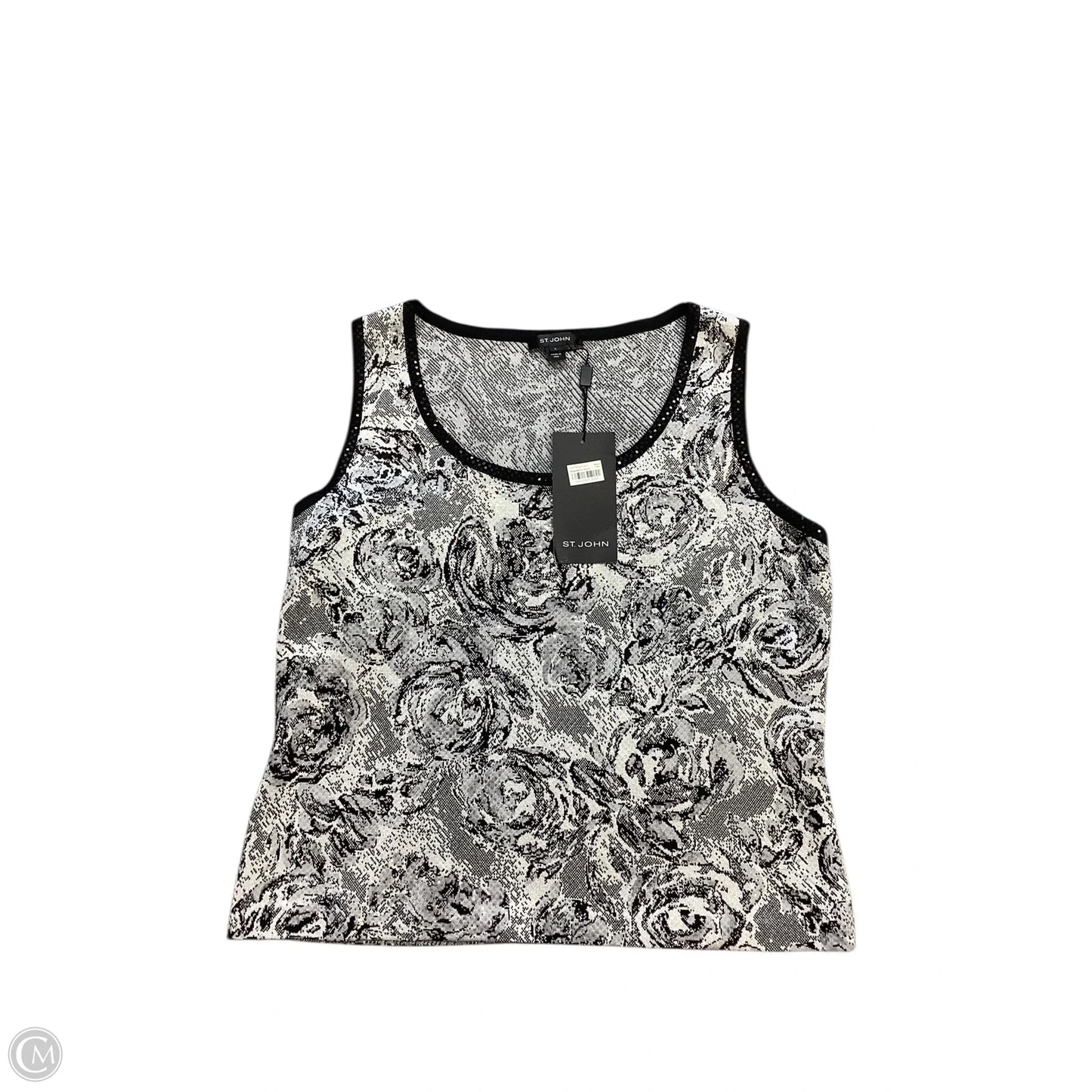 Top Sleeveless By St. John In Black, Size: L