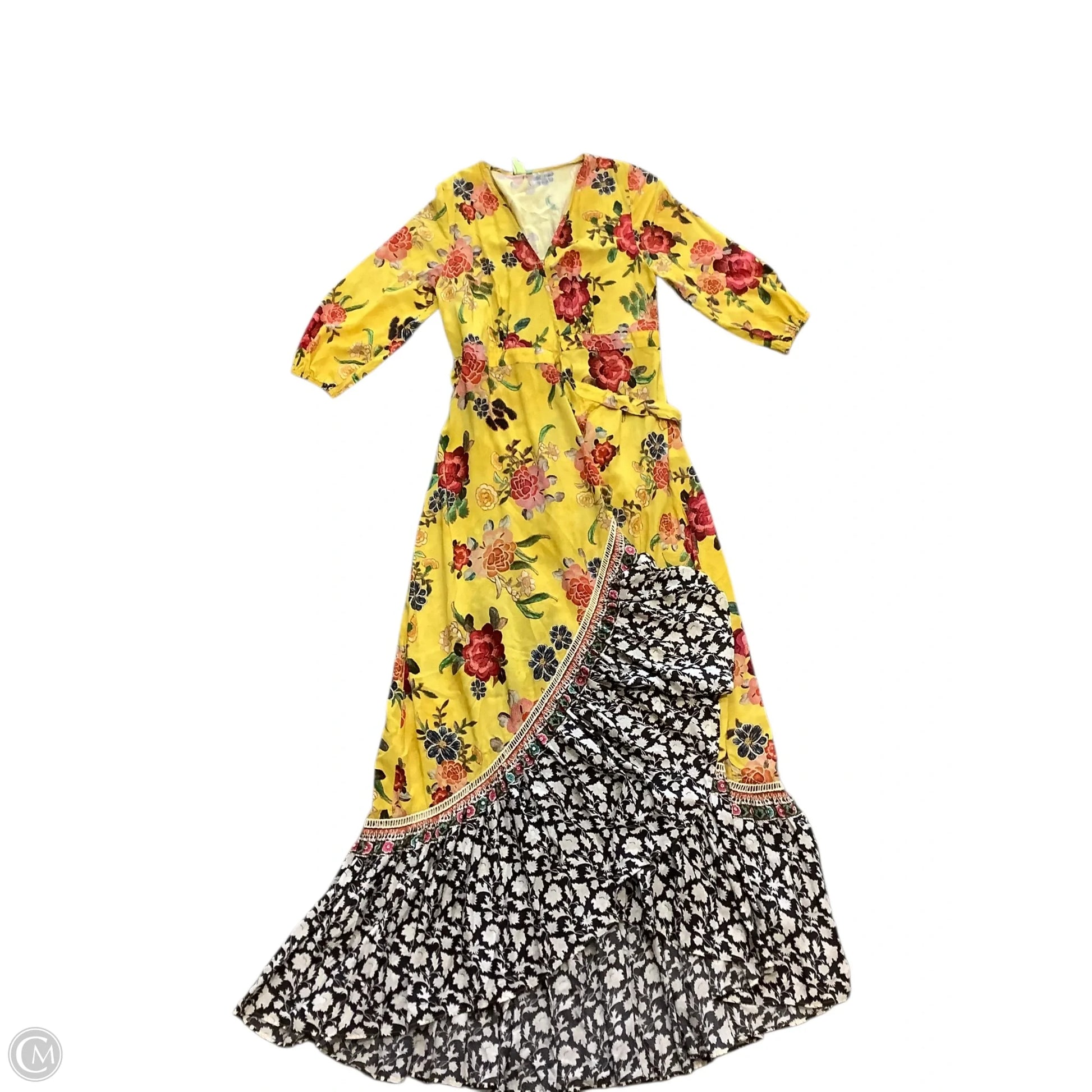 Dress Casual Maxi By Farm Rio In Yellow, Size: Xs