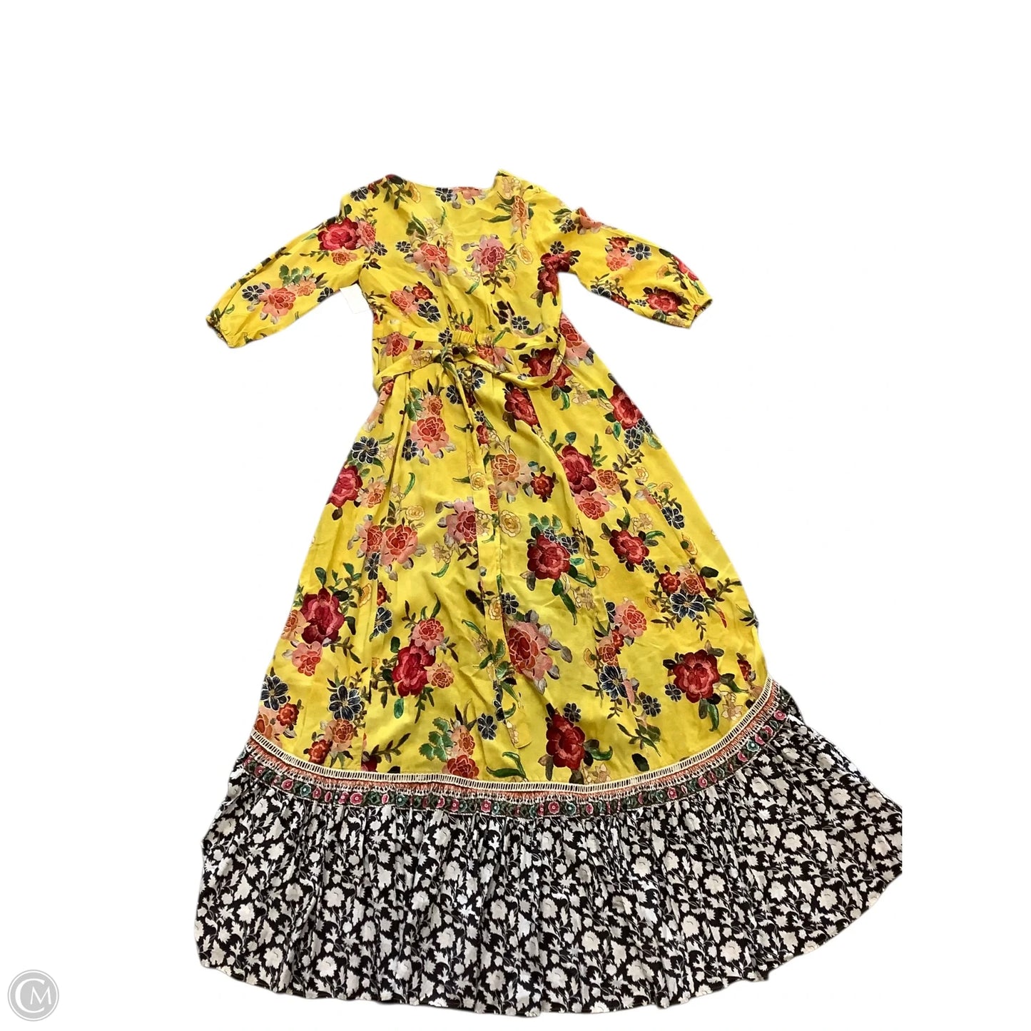 Dress Casual Maxi By Farm Rio In Yellow, Size: Xs