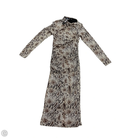 Dress Party Long By White House Black Market In Snakeskin Print, Size: Xs