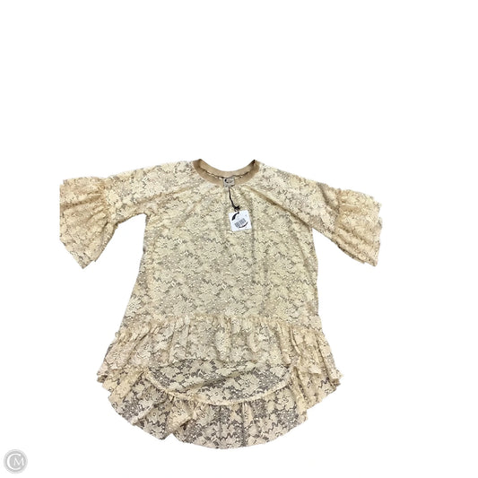 Tunic Short Sleeve By Cmb In Cream, Size: Osfm