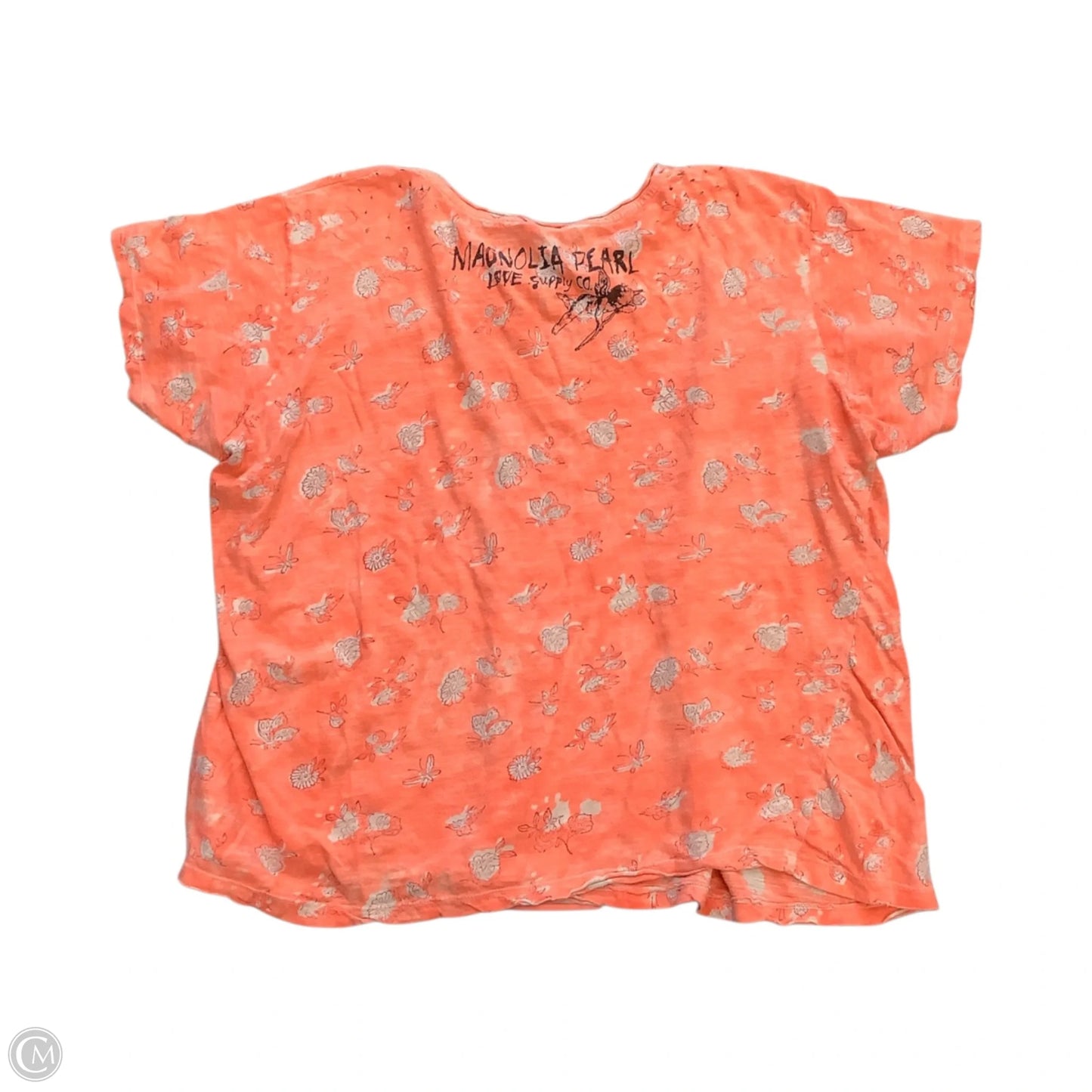 Top Short Sleeve By Cma In Orange, Size: Osfm