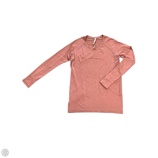 Athletic Top Long Sleeve Crewneck By Lululemon In Mauve, Size: 14