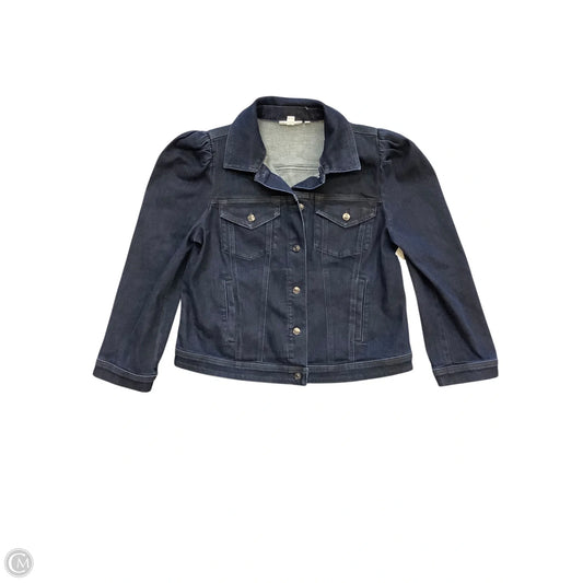 Jacket Denim By Chicos In Blue Denim, Size: M