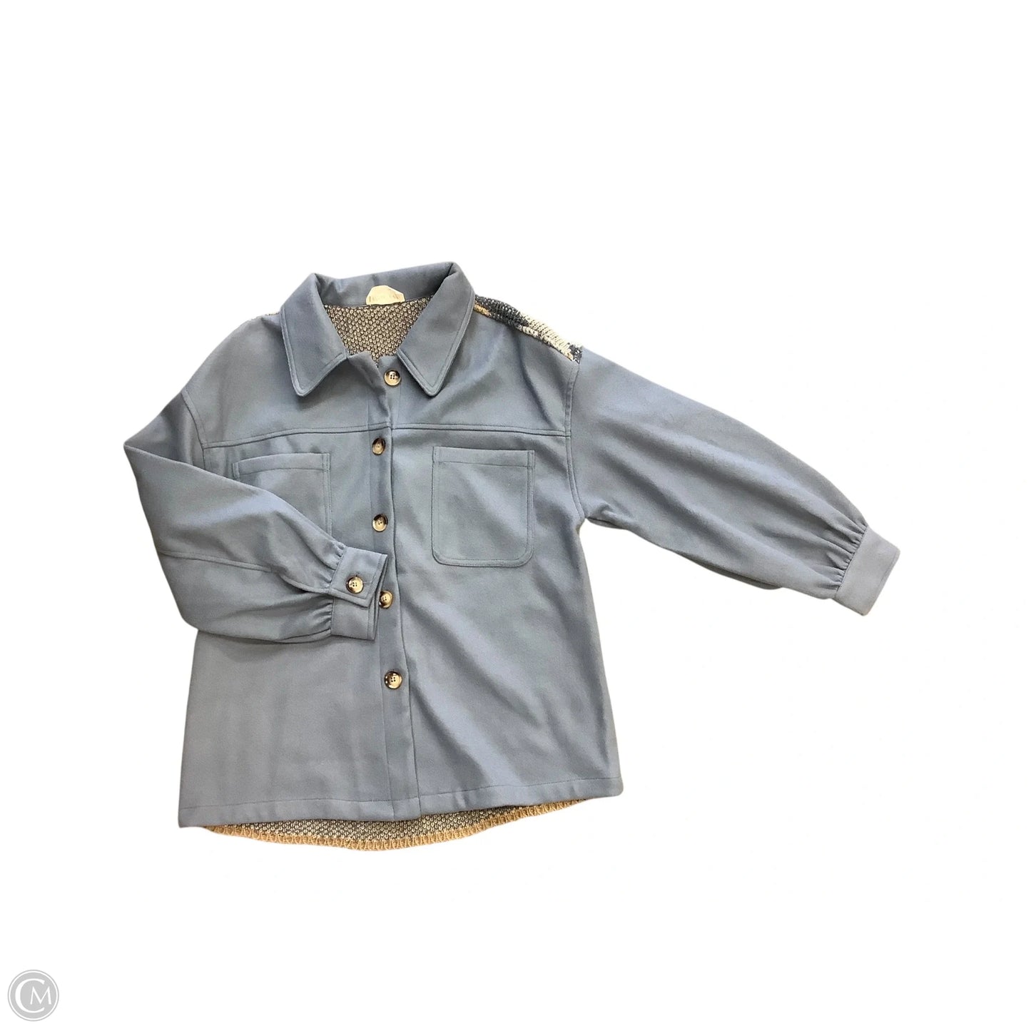 Jacket Shirt By New In In Blue Size: L