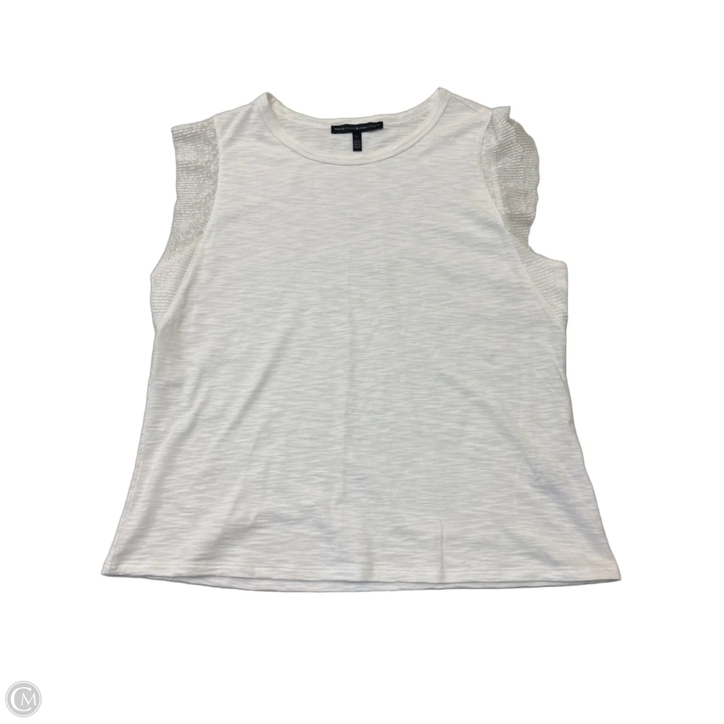 Top Short Sleeve By White House Black Market In White, Size: L