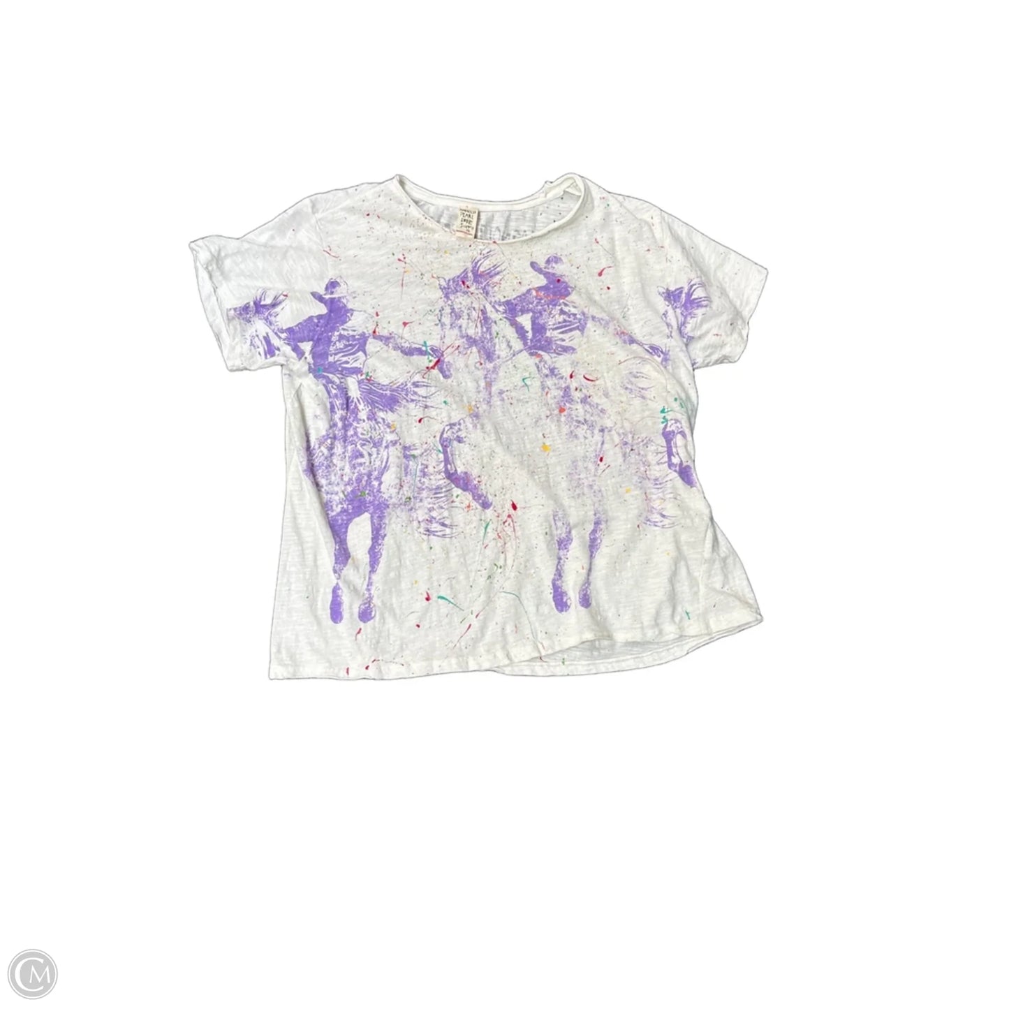 Top Short Sleeve By Cma In White, Size: Osfm