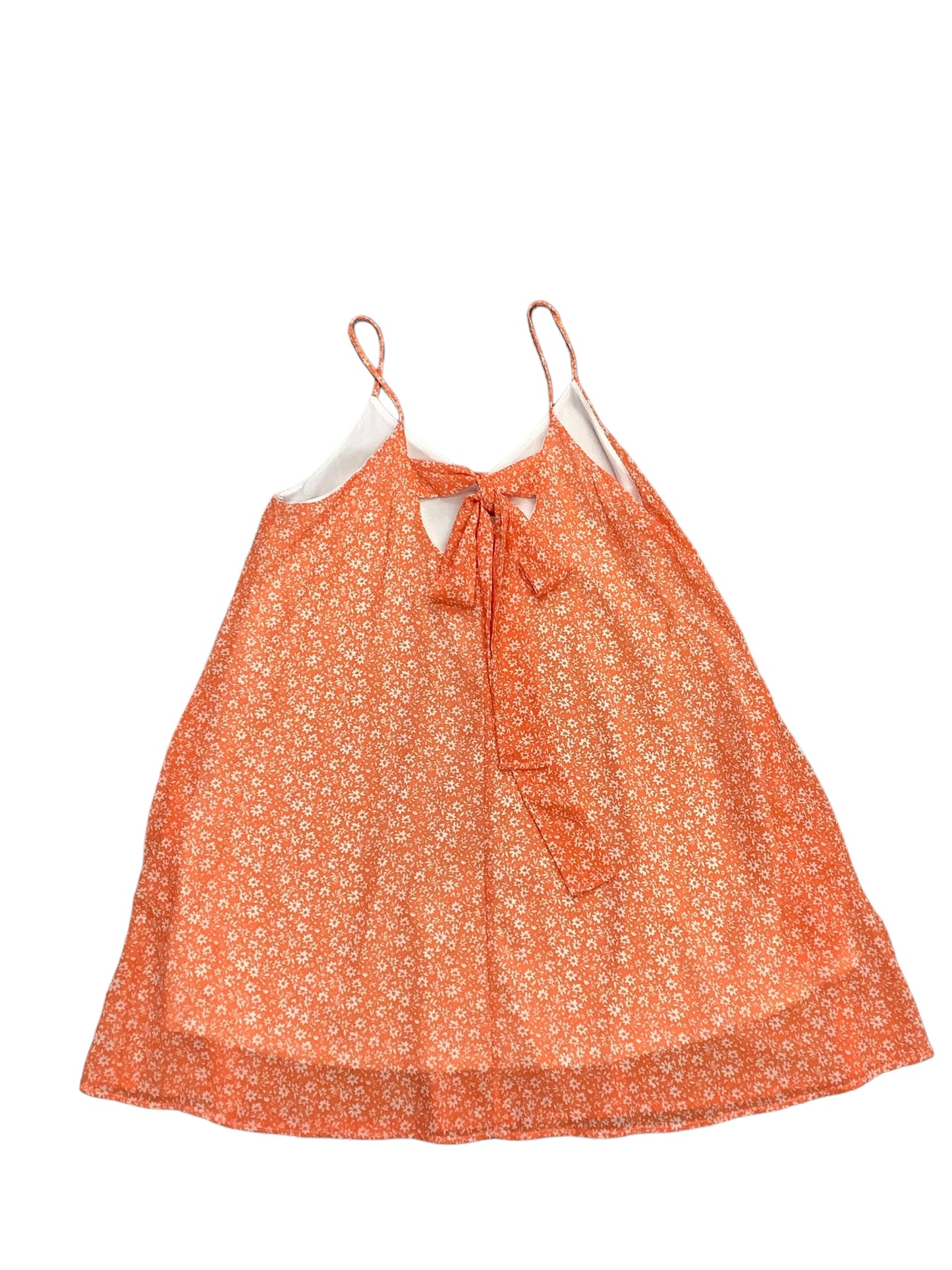 Orange Dress Casual Short Peach Love Cream California, Size M