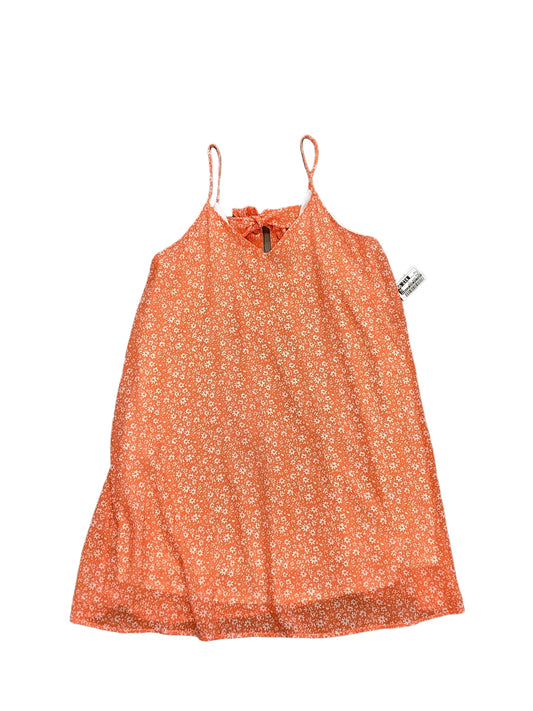 Orange Dress Casual Short Peach Love Cream California, Size M