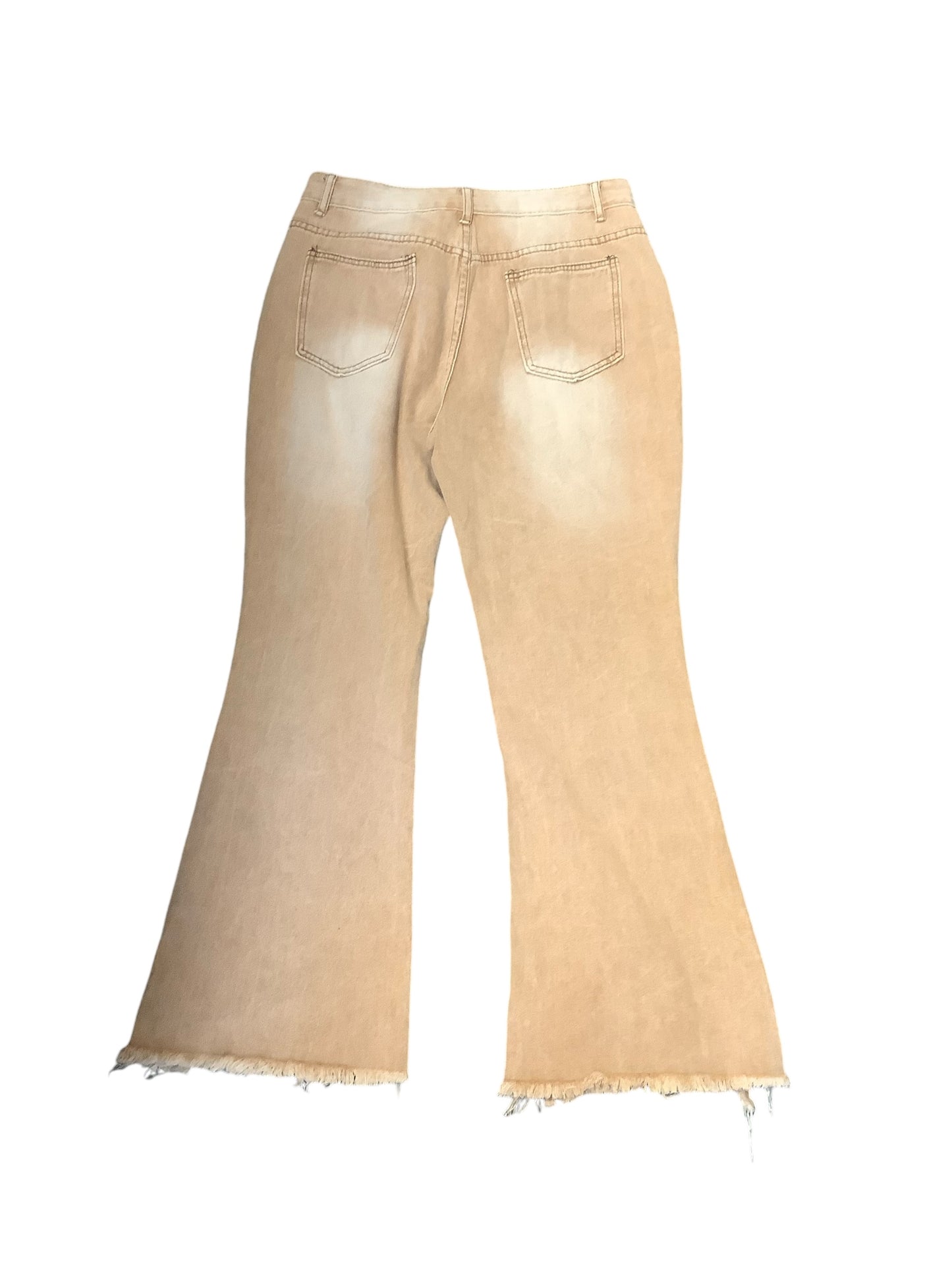 Jeans Cropped By Clothes Mentor In Tan, Size: L