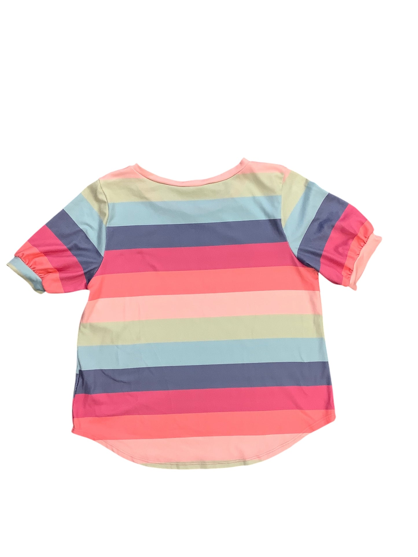 Top Short Sleeve By Bombom In Striped Pattern, Size: L