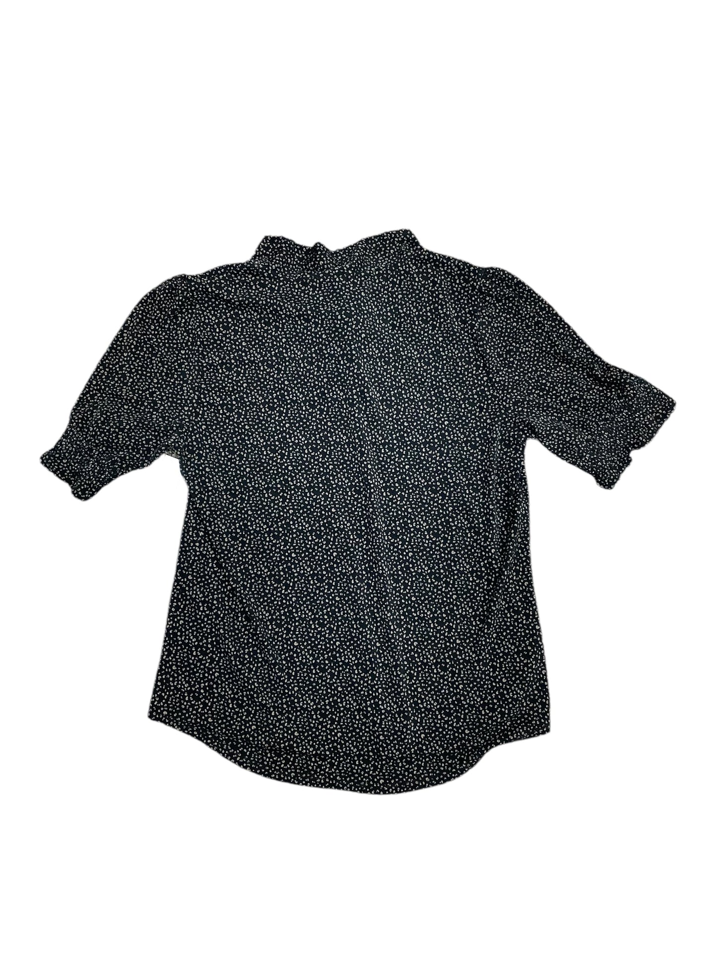 Top Short Sleeve By Adrianna Papell In Black, Size: M