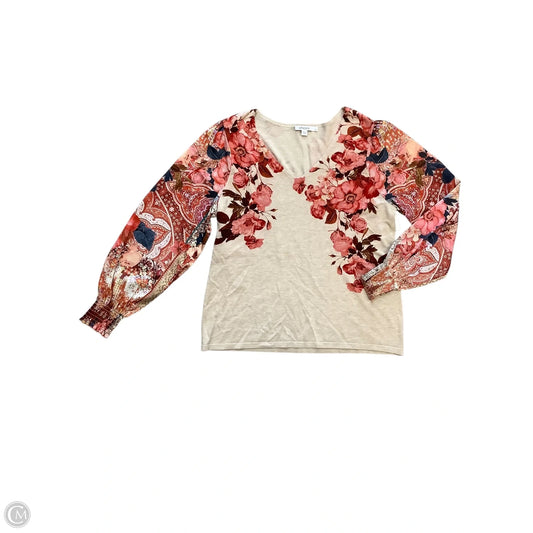 Top Long Sleeve By Chicos In Tan, Size: M