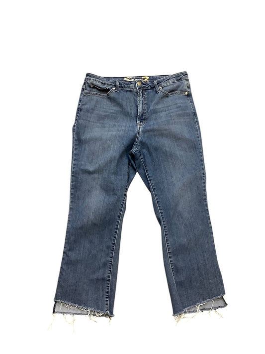 Jeans Flared By Seven 7 In Blue Denim, Size: 14