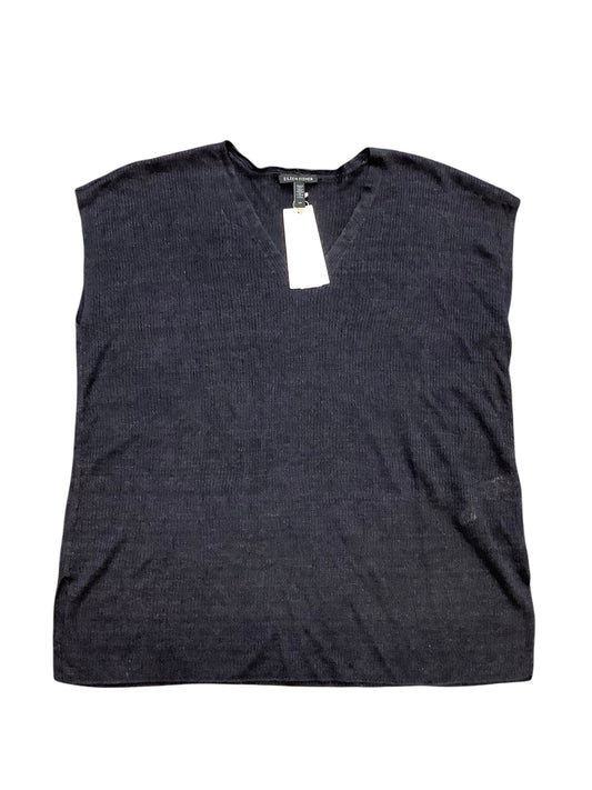 Sweater Short Sleeve By Eileen Fisher In Blue, Size: S