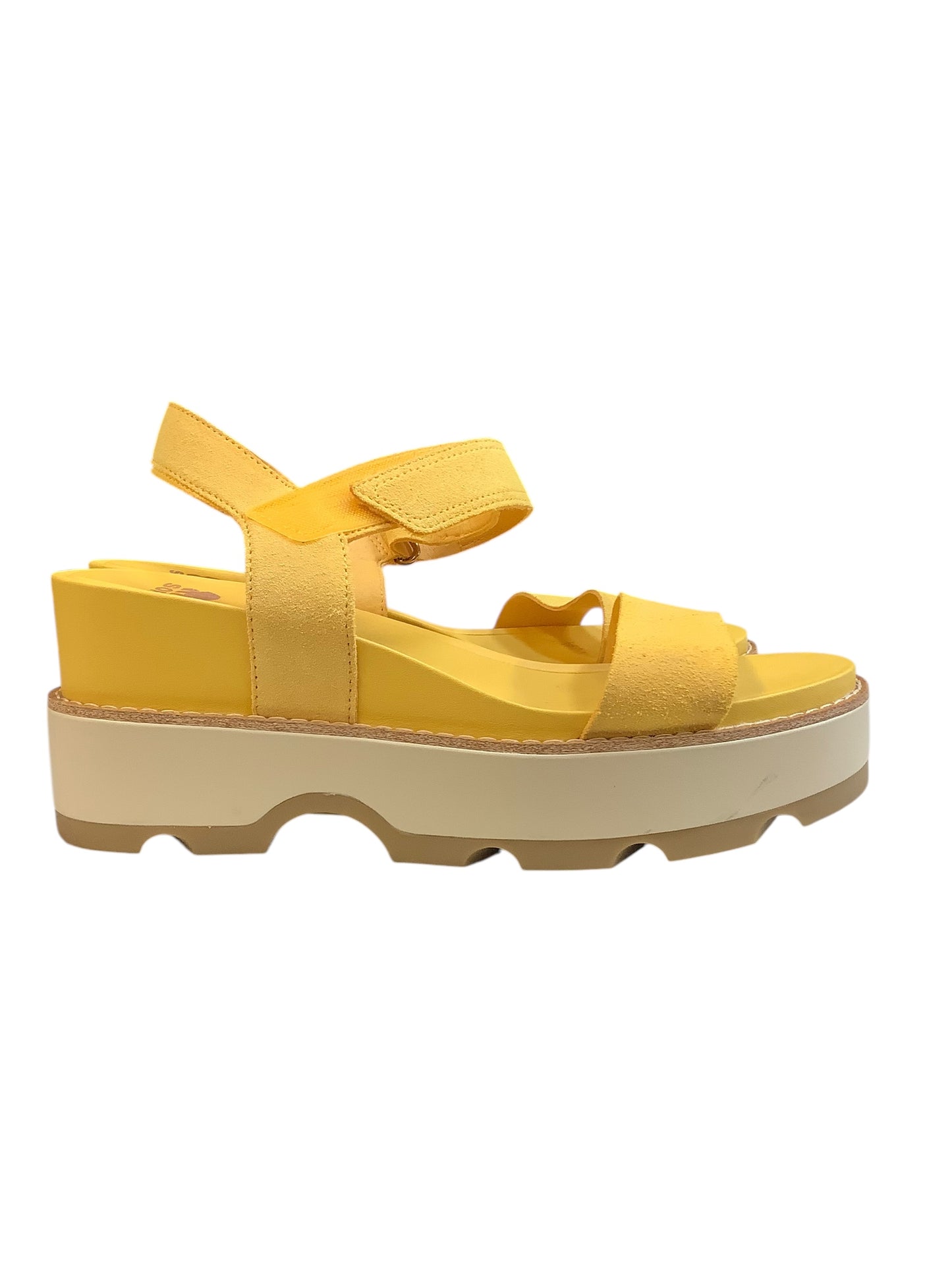 Sandals Heels Block By Sorel In Yellow, Size: 10