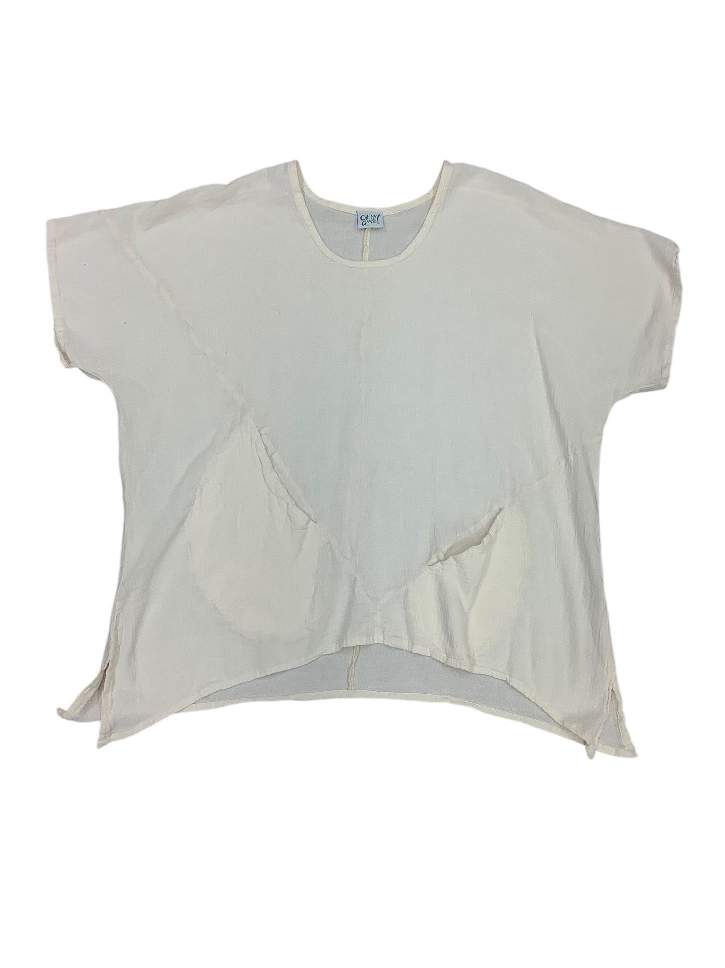 Tunic Short Sleeve By Oh My Gauze In Cream