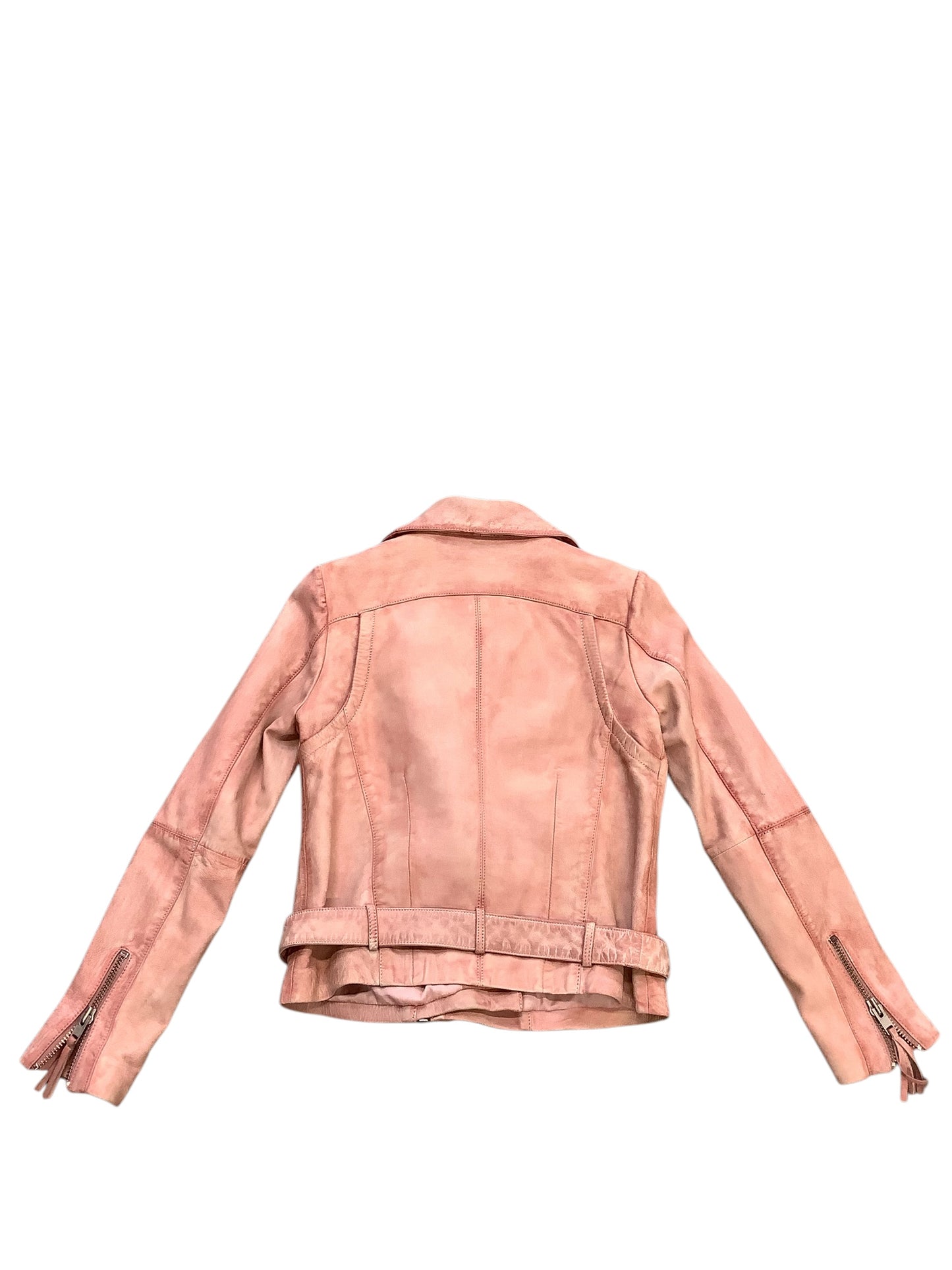 Jacket Moto Leather By Free People In Pink, Size: M