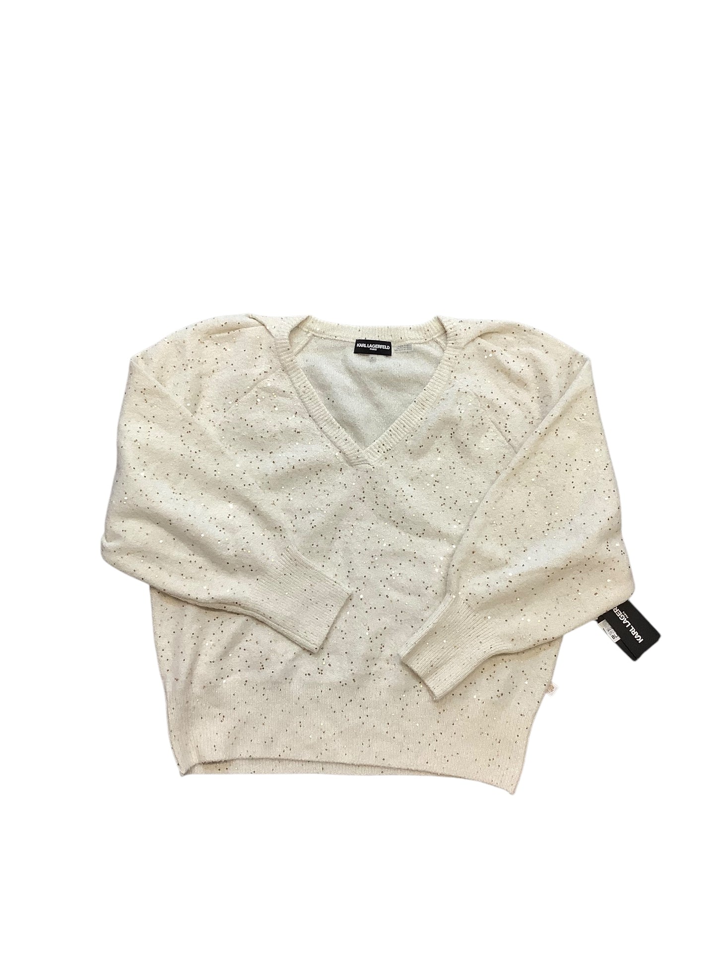 Sweater By Karl Lagerfeld In Cream, Size: M