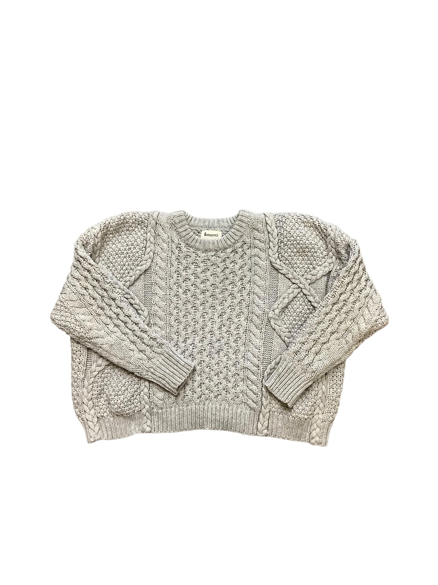 Sweater By Clothes Mentor In Grey, Size: S