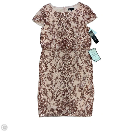 Dress Party Midi By Cmb In Rose Gold, Size: 16