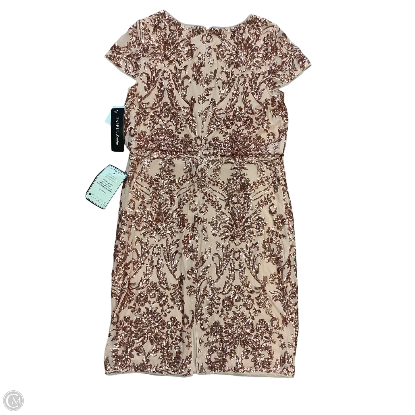 Dress Party Midi By Cmb In Rose Gold, Size: 16