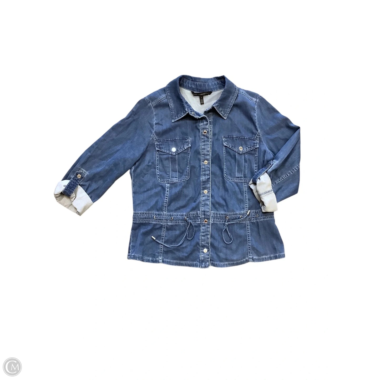 Jacket Other By White House Black Market In Blue Denim, Size: L