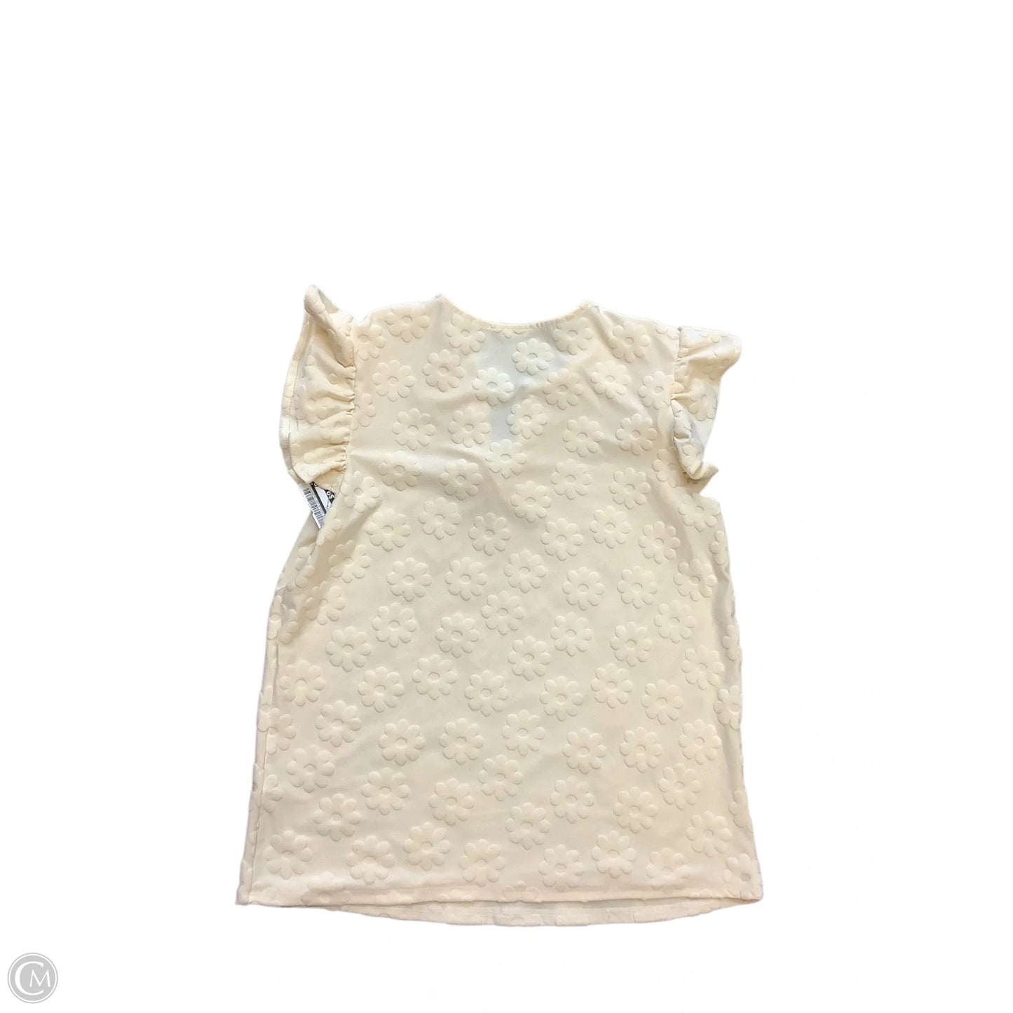 Top Short Sleeve Basic By Bombom In Cream, Size: L