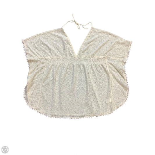 Top Short Sleeve By Suzanne Betro In Cream, Size: 2x