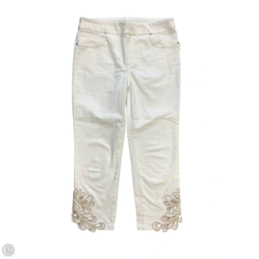 Jeans Cropped By Chicos In White, Size: 8