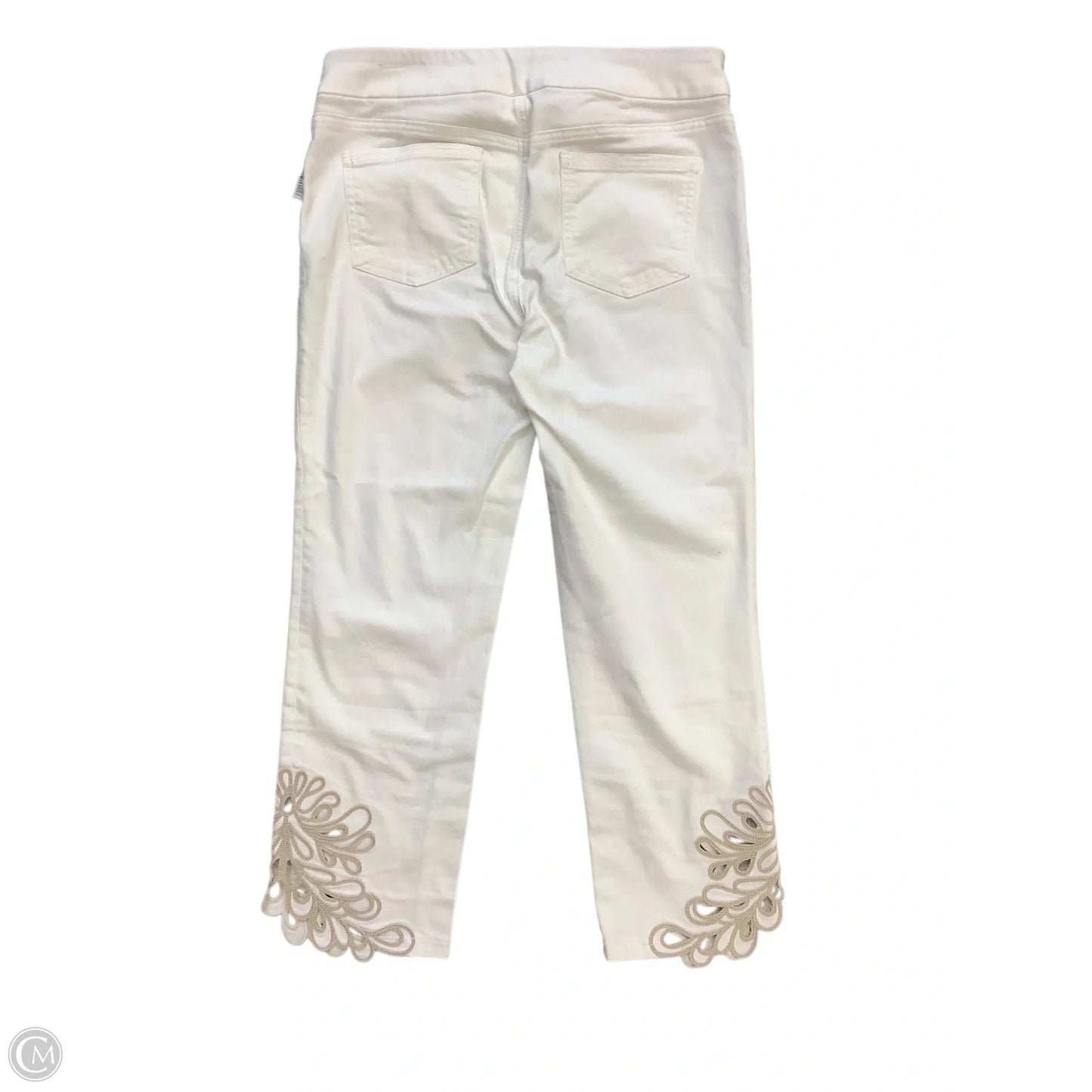 Jeans Cropped By Chicos In White, Size: 8