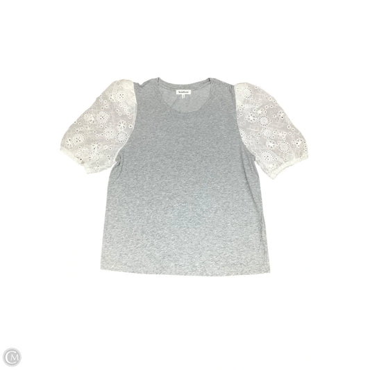 Top Short Sleeve By Cmb In Grey, Size: M