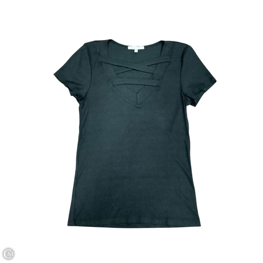 Top Short Sleeve By Bke In Black, Size: M