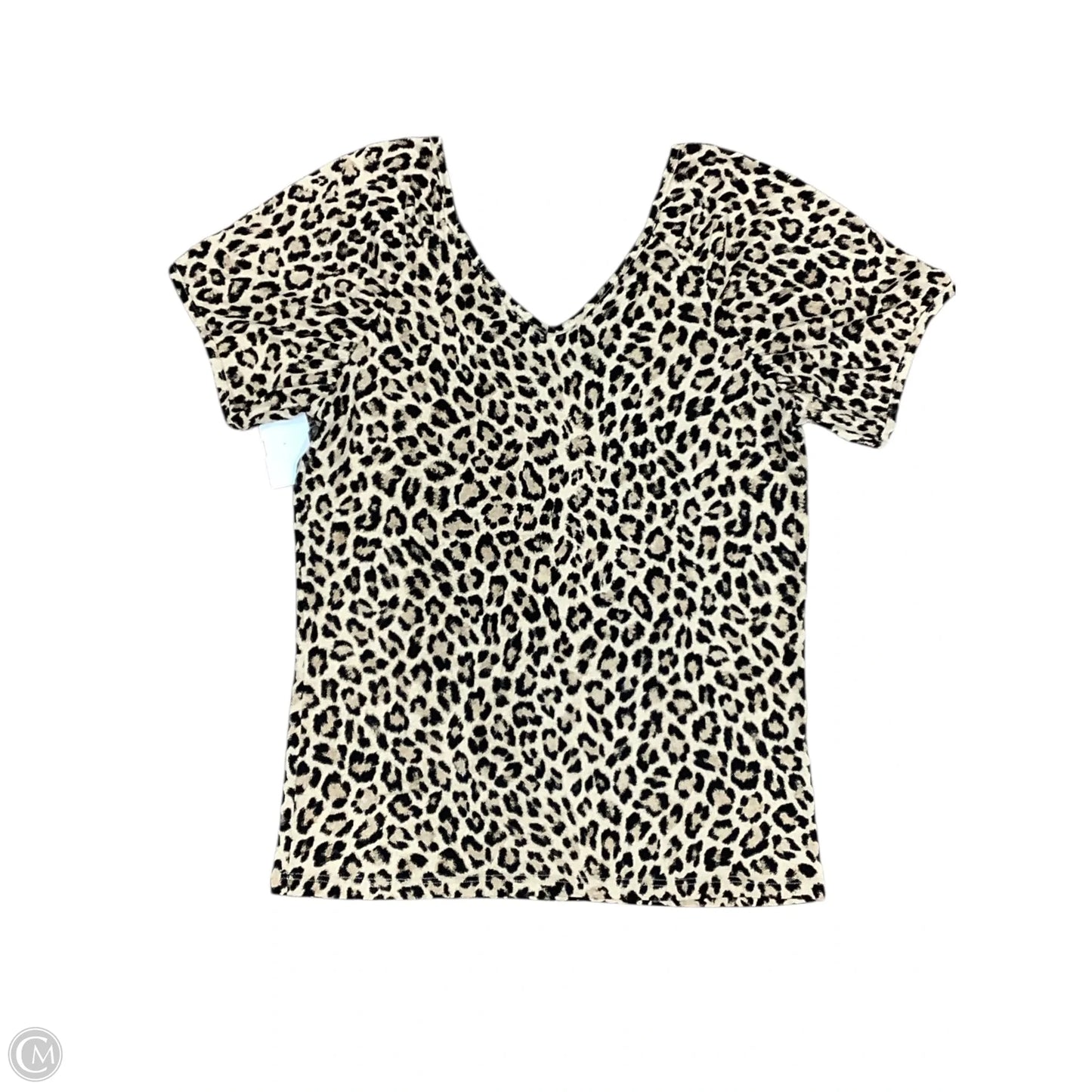 Top Short Sleeve Basic By Bke In Animal Print, Size: M