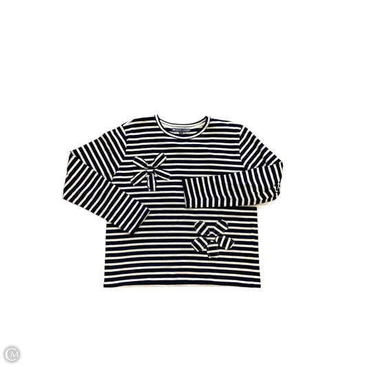 Top 3/4 Sleeve By Elliott Lauren In Blue, Size: S